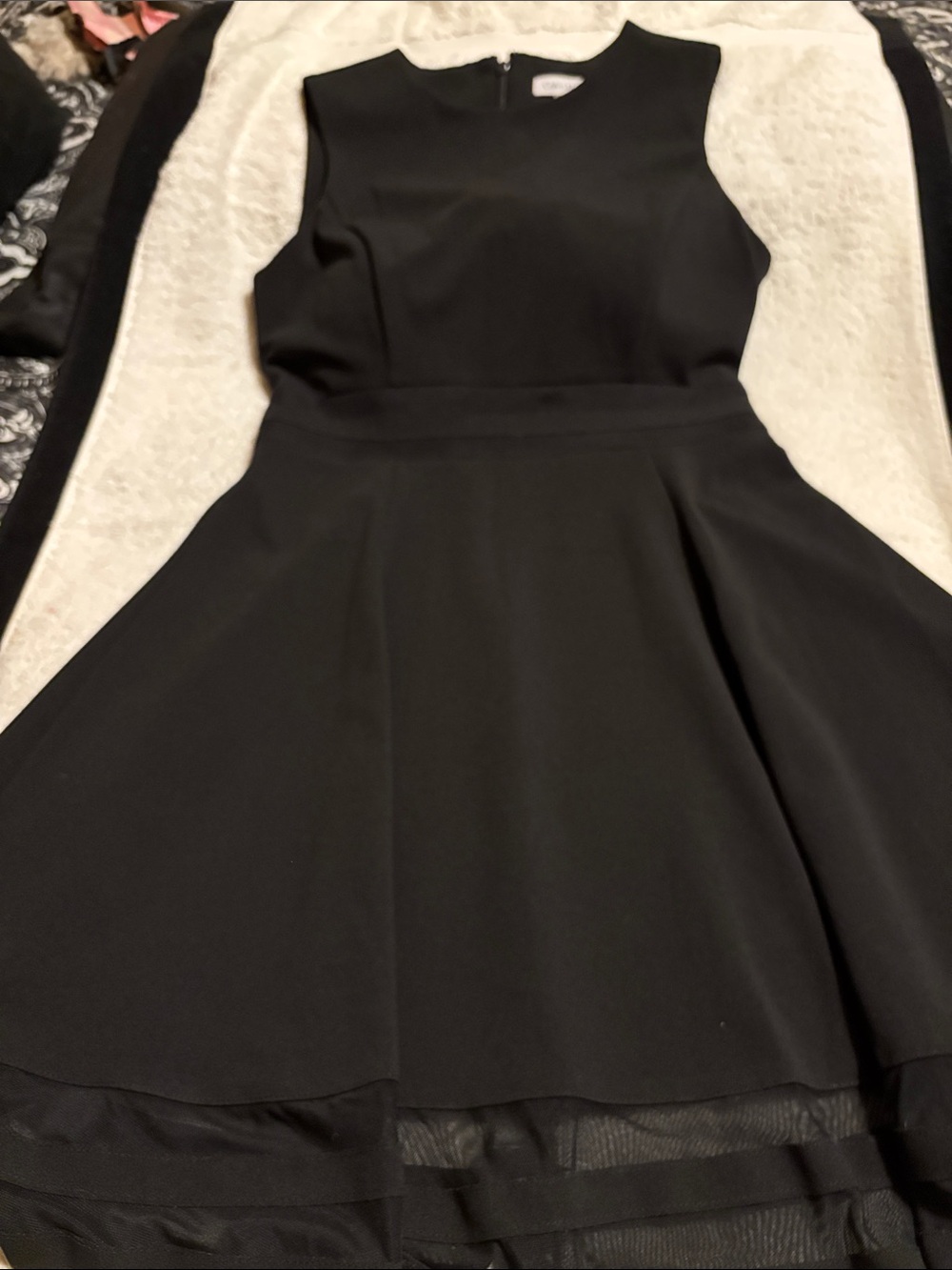 Calvin Klein Black Sleeveless Fit-and-Flare Dress